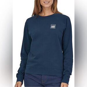 Patagonia Alpine Icon Regenerative Organic Pilot Cotton Crew Sweatshirt Size SM